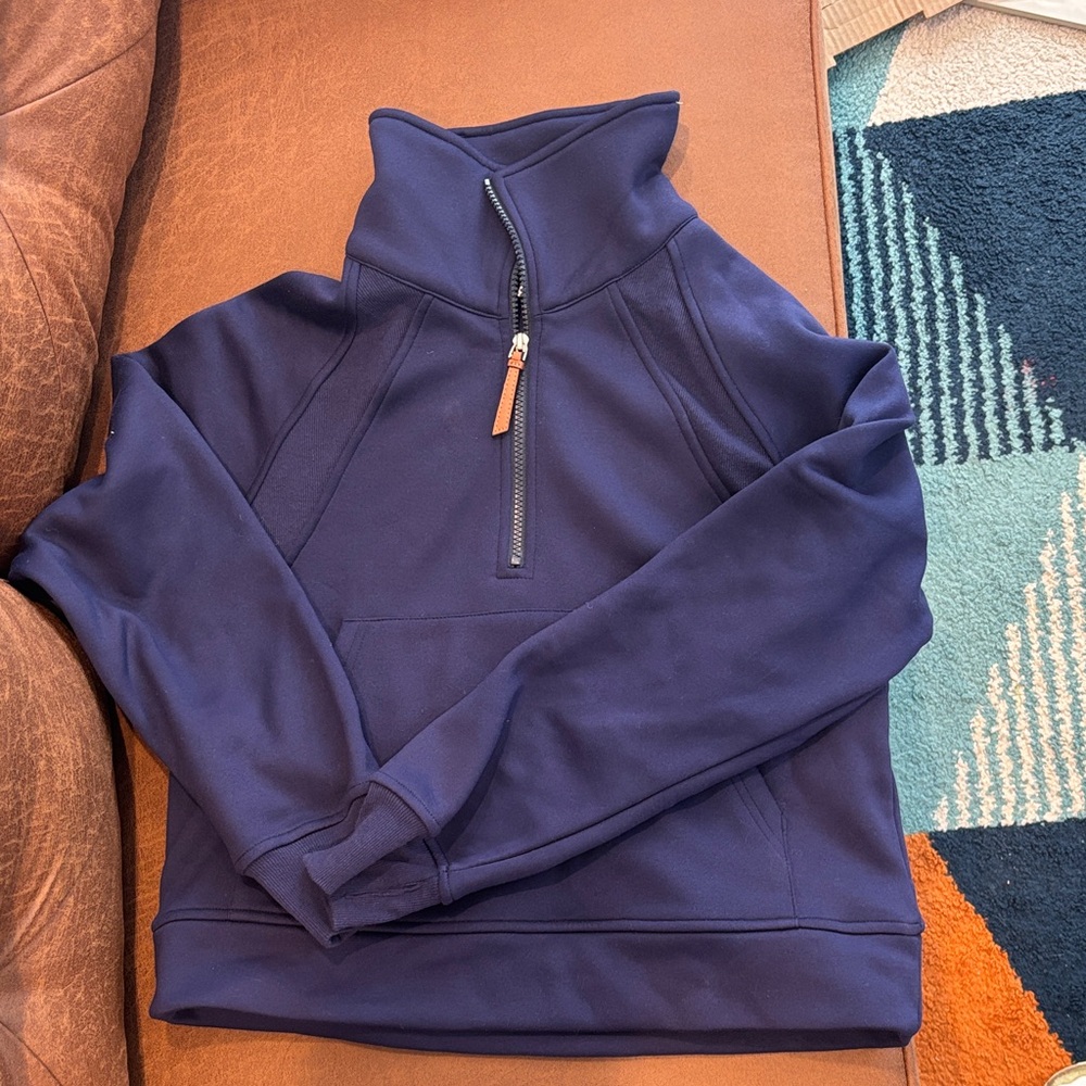 Women's Navy Blue Quarter-Zip Sweatshirt